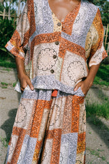 Safari Paperbag Pant - Paisley Patchwork