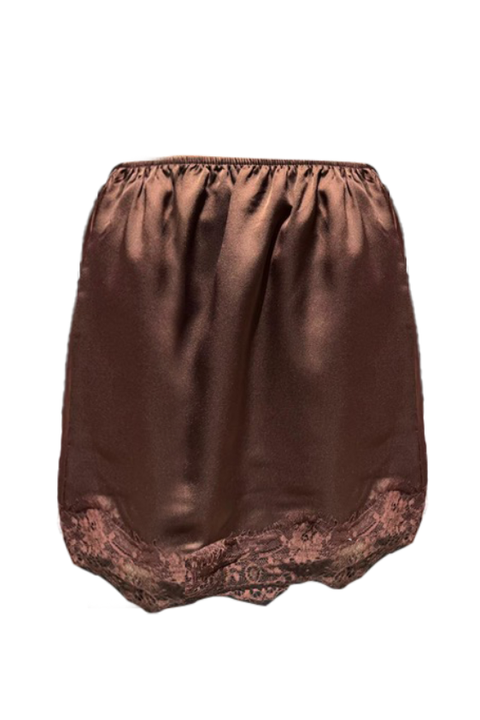 Micro Mini Satin Lace - Chocolate