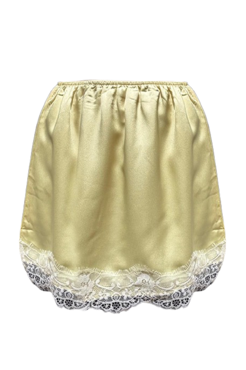 Micro Mini Satin Lace - Lemon