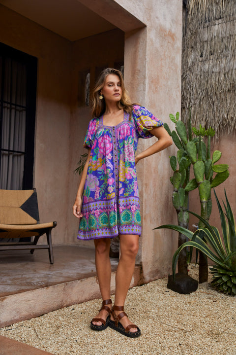 Savannah Mini Dress - Hibiscus