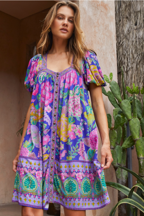 Savannah Mini Dress - Hibiscus