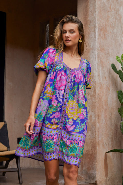 Savannah Mini Dress - Hibiscus