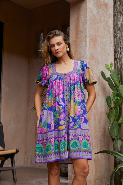 Savannah Mini Dress - Hibiscus