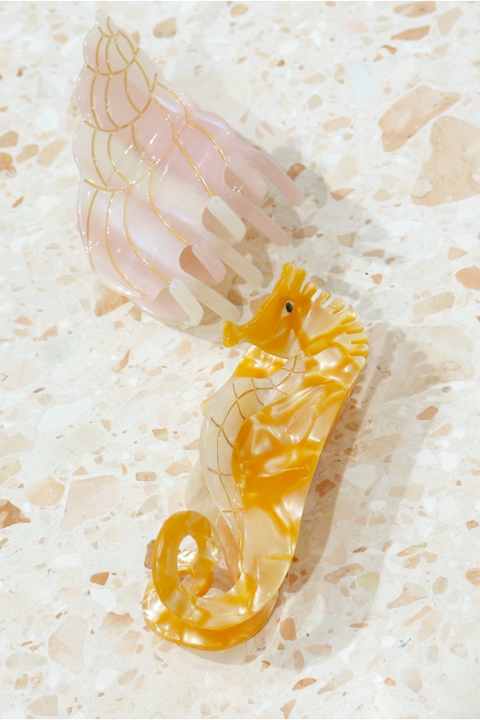 Conch Pearl Shell Claw Clip