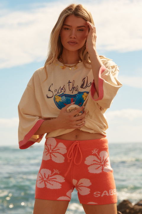 The Seas The Day Hotel Tee - Sand