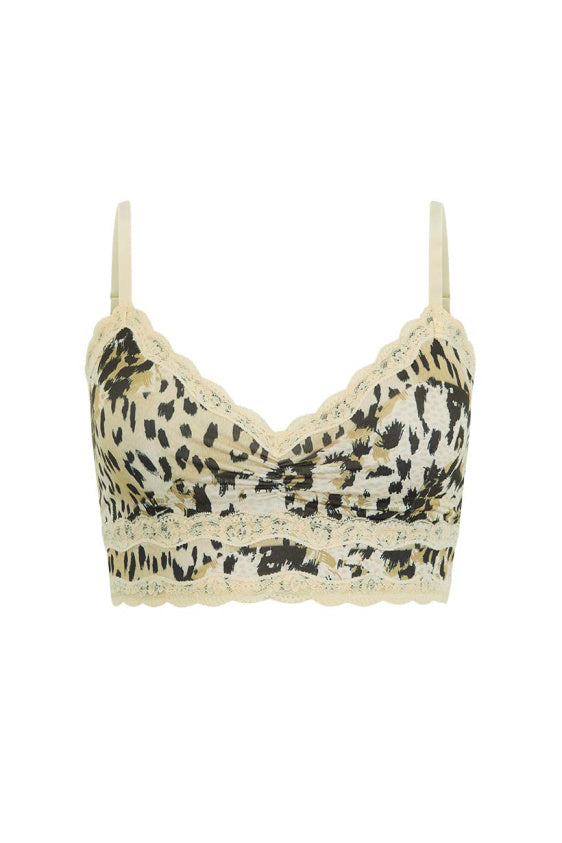 Snow Leopard Lace Bralette - Animal