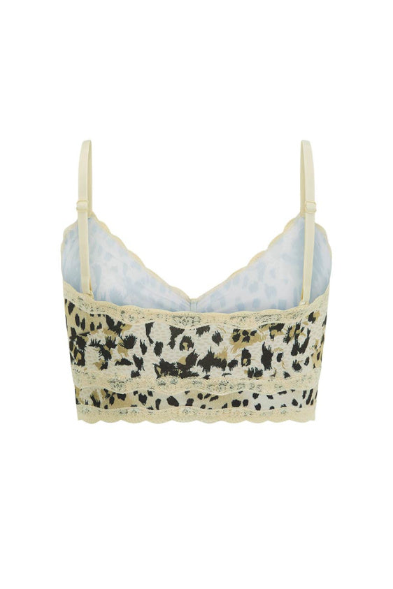 Snow Leopard Lace Bralette - Animal