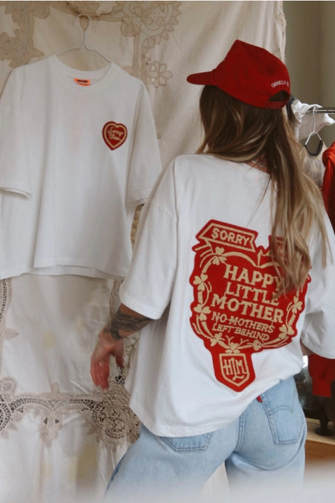 Sorry Mom Tee - White