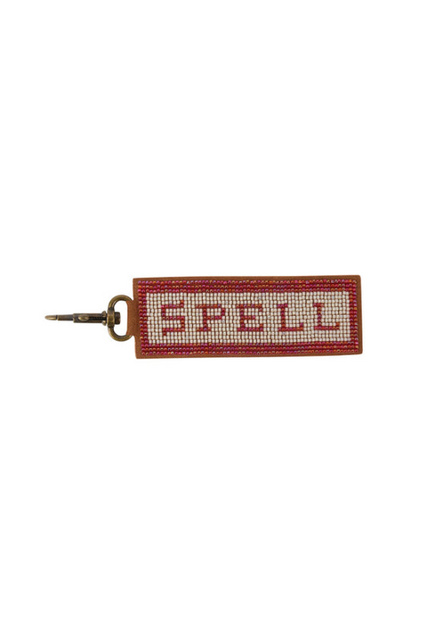 Spell Beaded Keyring - Pink