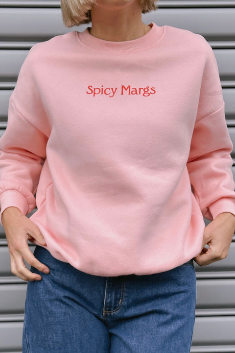 Spicy Margs Sweatshirt - Baby Pink