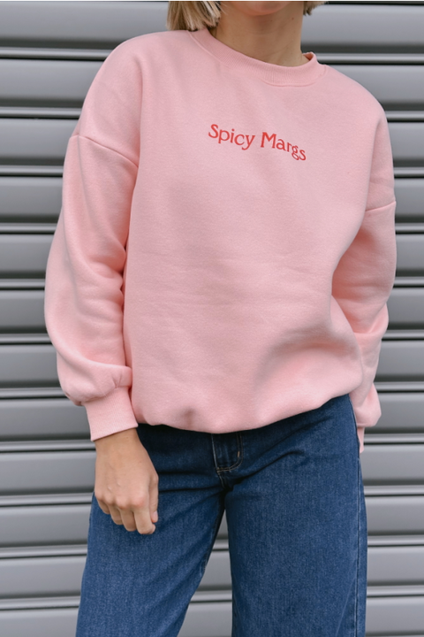 Spicy Margs Sweatshirt - Baby Pink