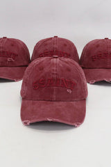 SŚAINT Logo Cap Cherry Acid Wash