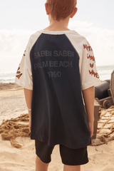 Kids Stay Wild Raglan Tee - Black