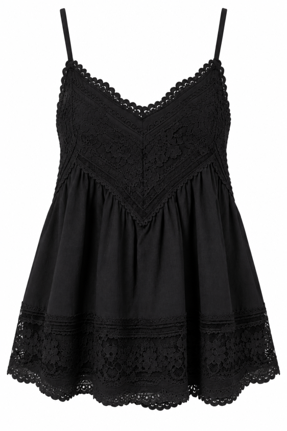 Sunday Lace Cami - Noir **PRE ORDER
