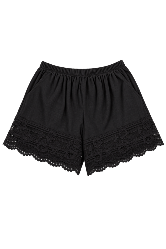 Sunday Lace Shorts - Noir ** PRE ORDER