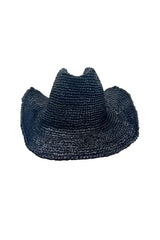 Cowboy Raffia Hat - Black