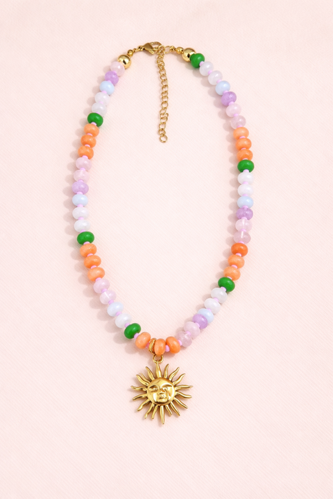 Sunny Gem Necklace - Multi Bead