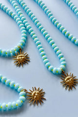 Sunny Gem Necklace - Sky Blue