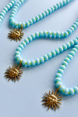 Sunny Gem Necklace - Sky Blue