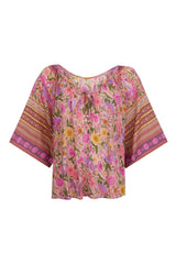 Swan Lake Short Sleeve Blouse - Lilac Rose