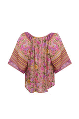Swan Lake Short Sleeve Blouse - Lilac Rose