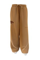 Happy Chap Wide Leg Sweat Pants - Tan