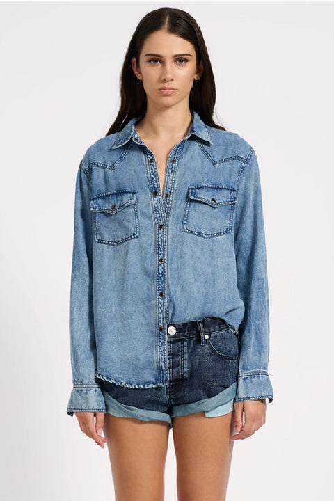 Tencel Western Shirt - Blue