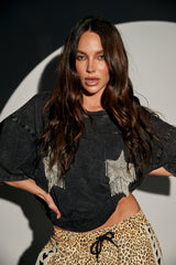 Sparkle Titty Tee - Black