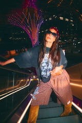 Tokyo Plaid Jort