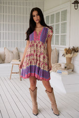 Tracey Mini Dress - Bohemia Print
