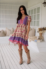 Tracey Mini Dress - Bohemia Print