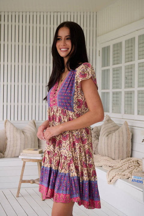 Tracey Mini Dress - Bohemia Print