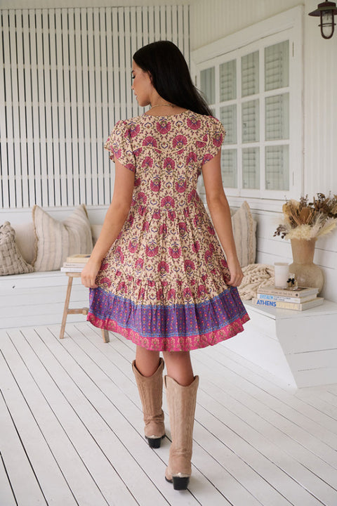 Tracey Mini Dress - Bohemia Print