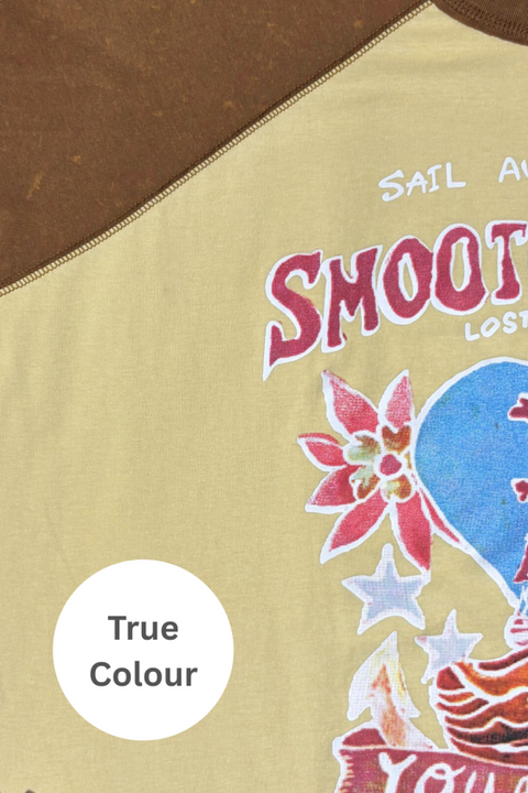 Kids Be You Raglan Tee - Brown