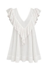 Stevie Ruffle Mini Dress - White