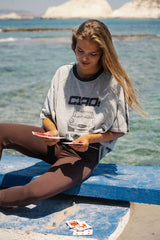 Warm Hello Racer Tee - Grey