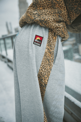 Be Happy Wide Leg Sweat Pants - Leopard