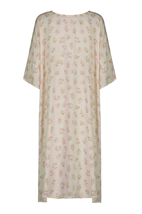 Afternoon Robe - White Dot Floral