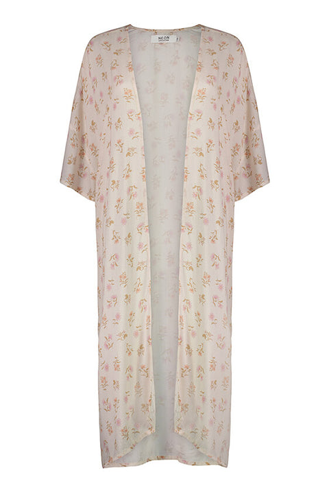 Afternoon Robe - White Dot Floral