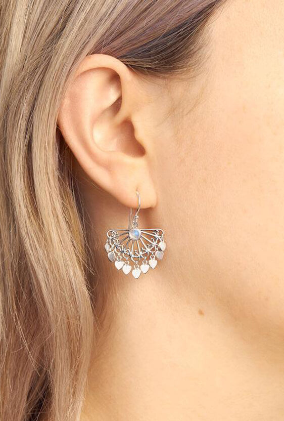 Lovers Chandelier Moonstone Earrings
