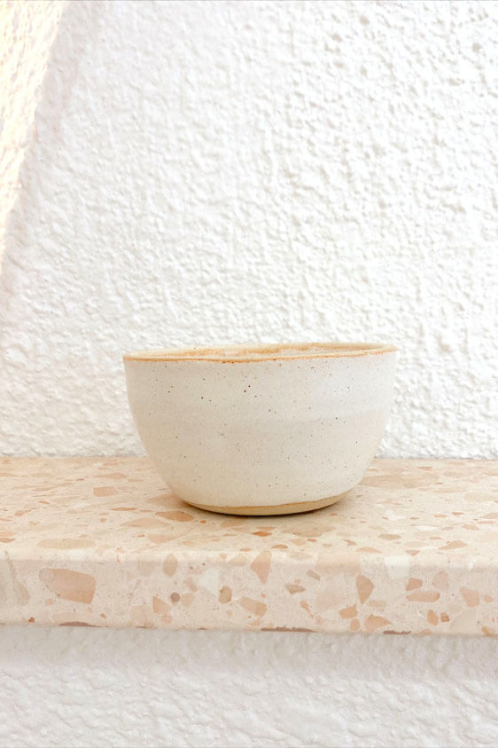 Stoneware Clay Smudge Bowl – Piker White