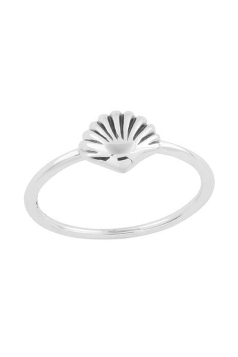 Dainty Seashell Ring - Silver