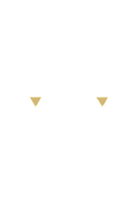 Super Fine Triangle Studs - Gold