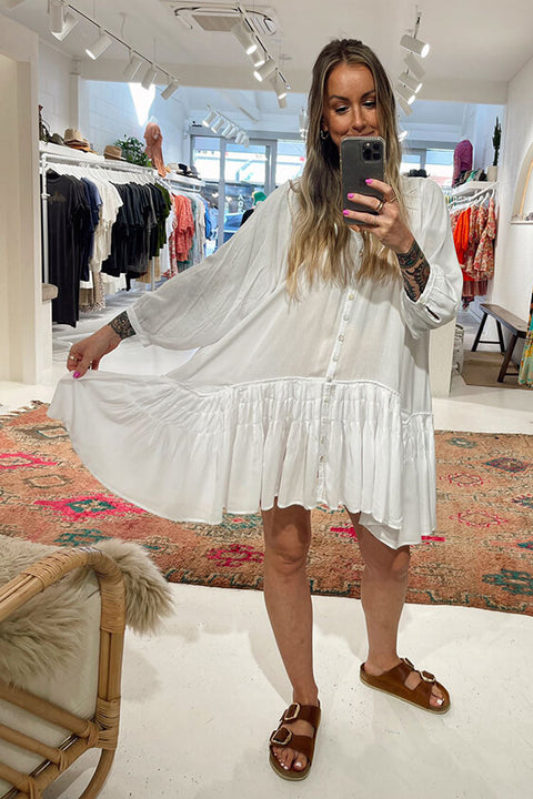 Biasa Short Dress - White