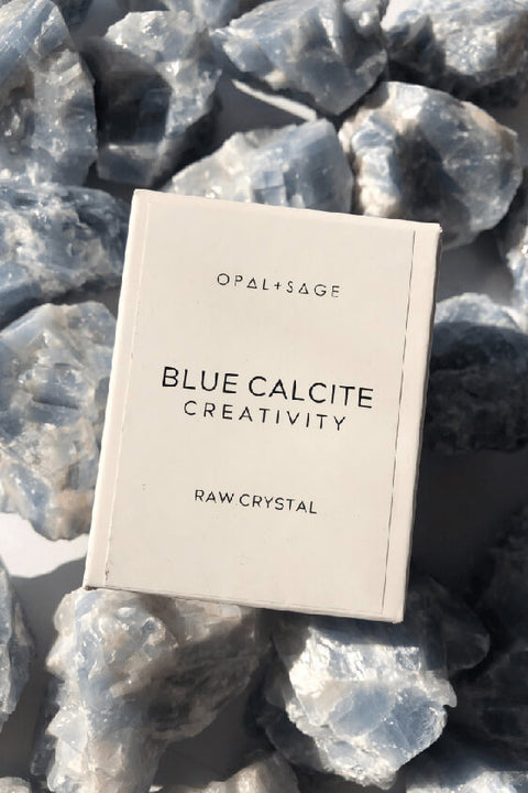Blue Calcite Raw Crystal - Creativity