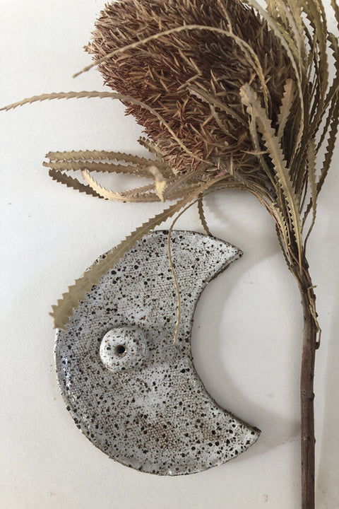 Moon Incense Holder - Raw Texture