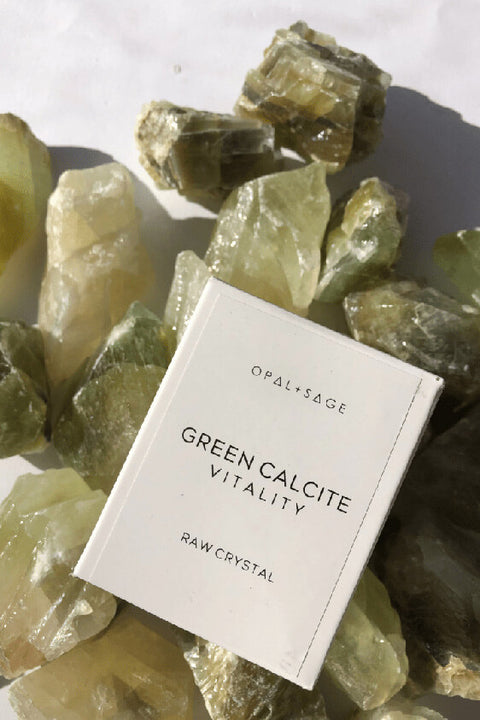 Green Calcite Raw Crystal - Vitality