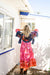 Grove Long Sleeve Maxi Dress - Pink Autumn Border