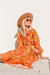Grove Long Sleeve Maxi Dress - Retro Autumn Daisy