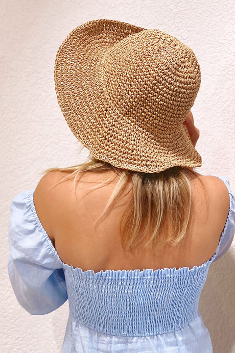 Little Miss Sunshine Beach Hat - Tan